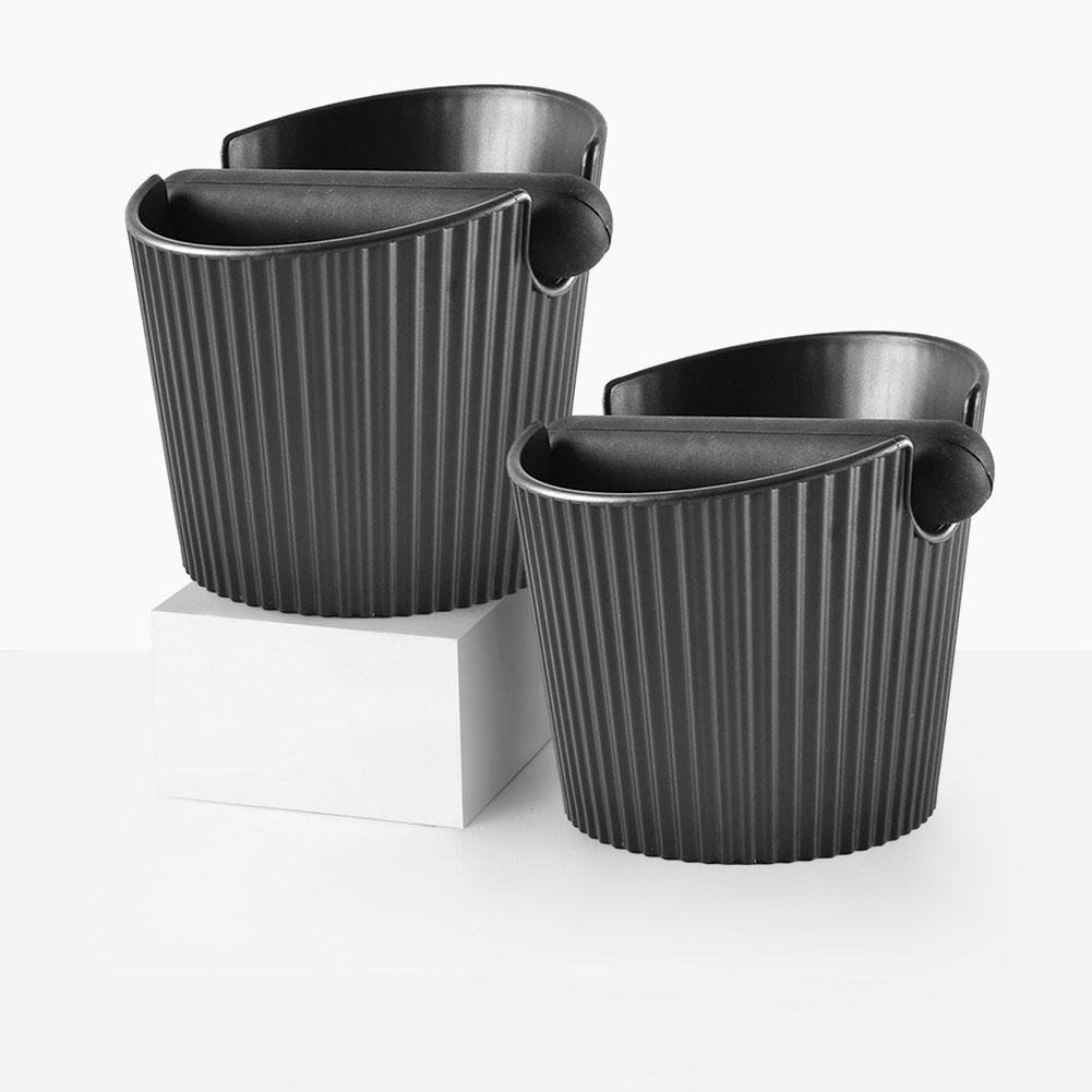 Black Coffee Knock Box Rod Grounds Container Bar For Coffee Making Accessories Black Espresso Coffee Grounds Organizer Knock Box