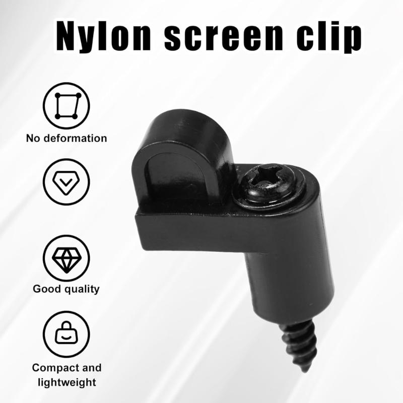 24Pcs Strong Window Screen Fasteners with Metal Screws Nylon Window Screen Retainers Upgrades For Storms Defense