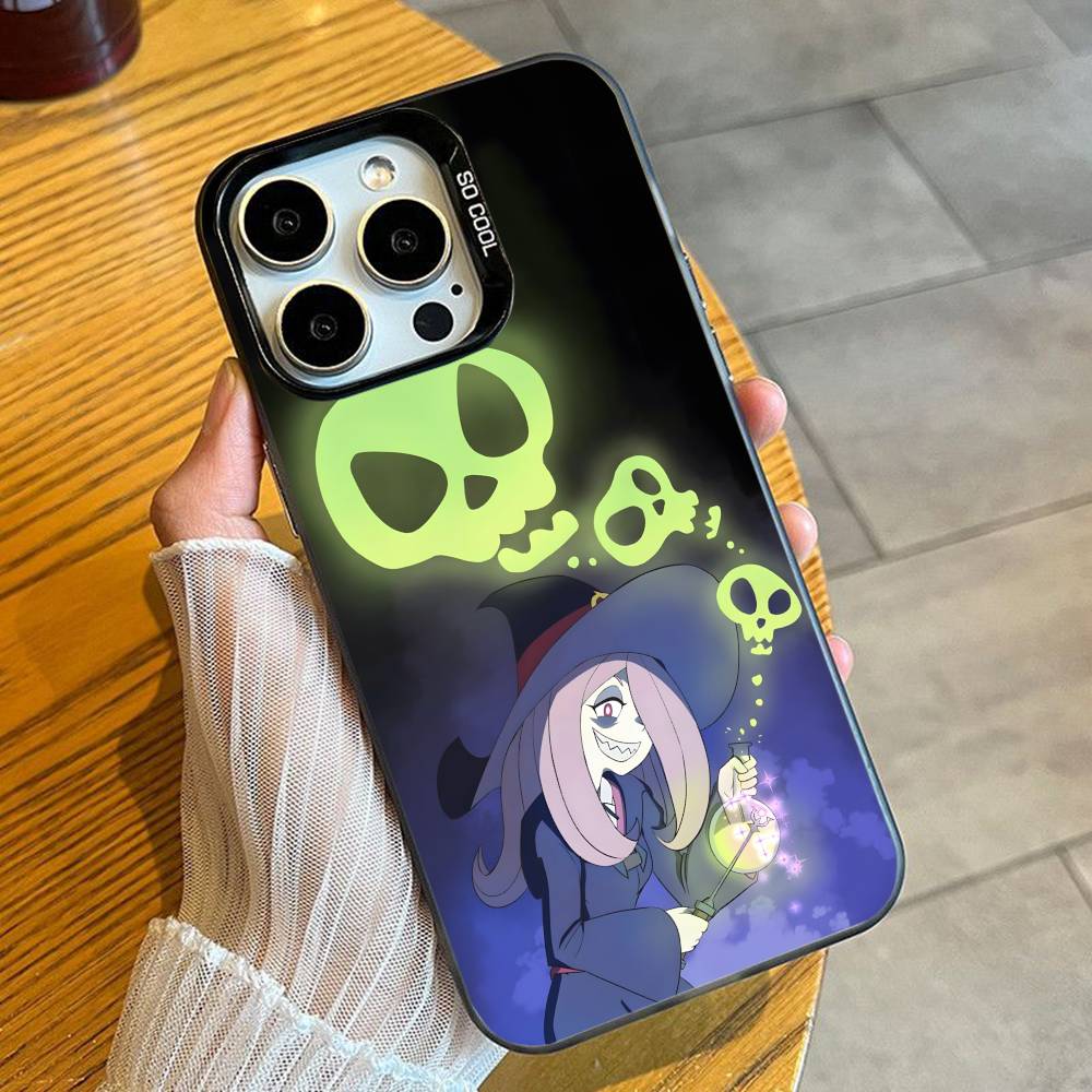 

Чехол для телефона Little W-Witch A-Academia Аниме для iPhone 16 17 15 14 12 13 Pro Max Черный Конфетный Матовый Ударопрочный Чехол iPhoneXSMAX