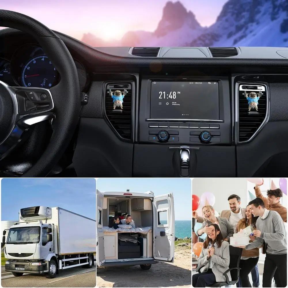 Acrylic Car Air Vent Diffuser Clip Weightlifting Auto Aromatherapy Outlet Vent Perfume Vent Clips Air Freshene Dog Shape