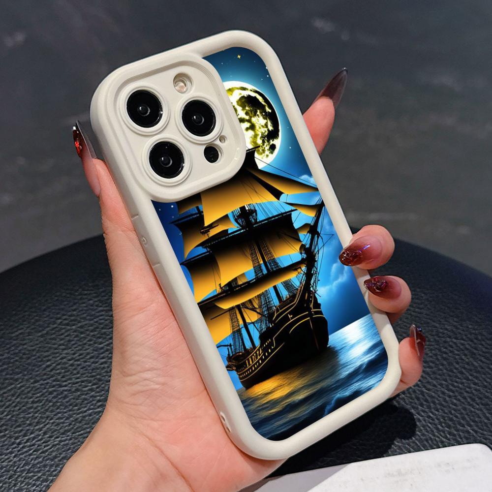 Pirate Corsair Mobile Phone Case for iPhone 17 16 15 14 13 12 11 Air Pro Max Plus Thicken TPU Colorful Cover Pretty Cover Luxury