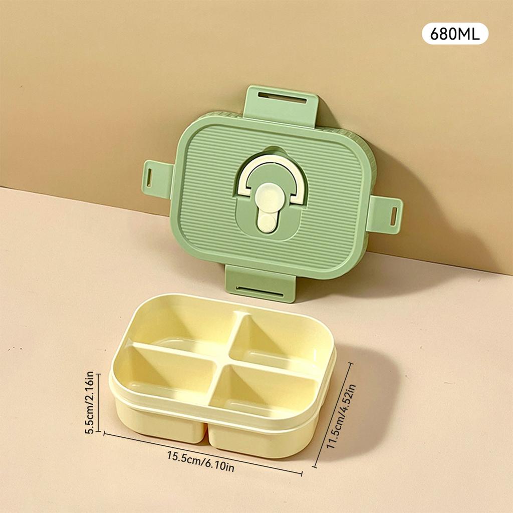 WORTHBUY Portable Plastic Lunch Box With Compartment Microwave Heatable Fruit Salad Lunch Container Student Leak-proof Bento Box