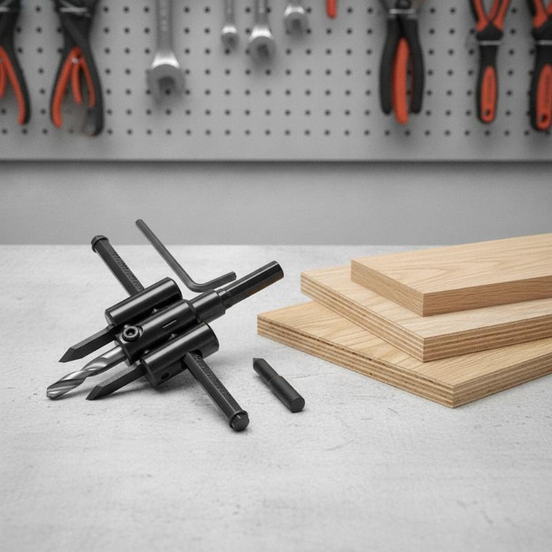Adjustable Wood Hole Saw Drill Bit Easy Operate Hole Cutter for Beginner Carpenter Home DIY Repair Projects