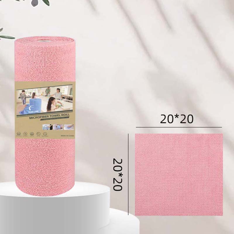 Tear-off Cleaning Cloth Roll - Durable Reusable Dish Towel for Kitchen, Greaseproof and Quick Drying, Microfiber Hand-tear Rags