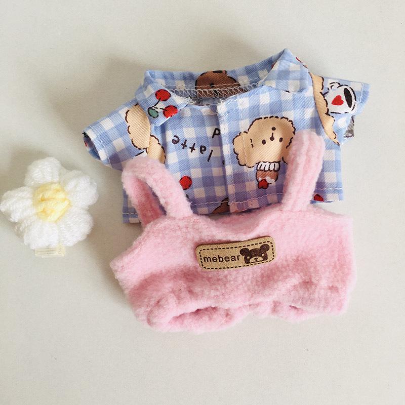 בגדי בובת קטיפה ויניל חמודה 17 ס"מ קופסה עיוורת - תליון LaBuBu שמלת אביזרים