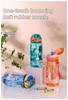 600ml Dinosaur Water Bottle For Kids Water Sippy Cup With Silicone Straw Leakproof Plastic Water Bottles Summer Kids Water Cup