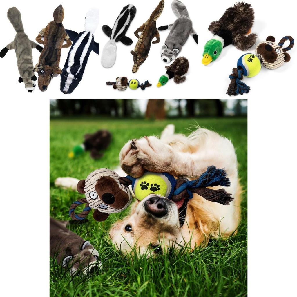 Soft And Cuddly Plush Dog Toys With Squeakers Ideal For Teething Dogs