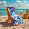 1PC Custom Name Police Night Adventure Beach Towel Highly Absorbent And Sand-Resistant Towel for Swimming, Pool, Yoga, And Travel Lightweight