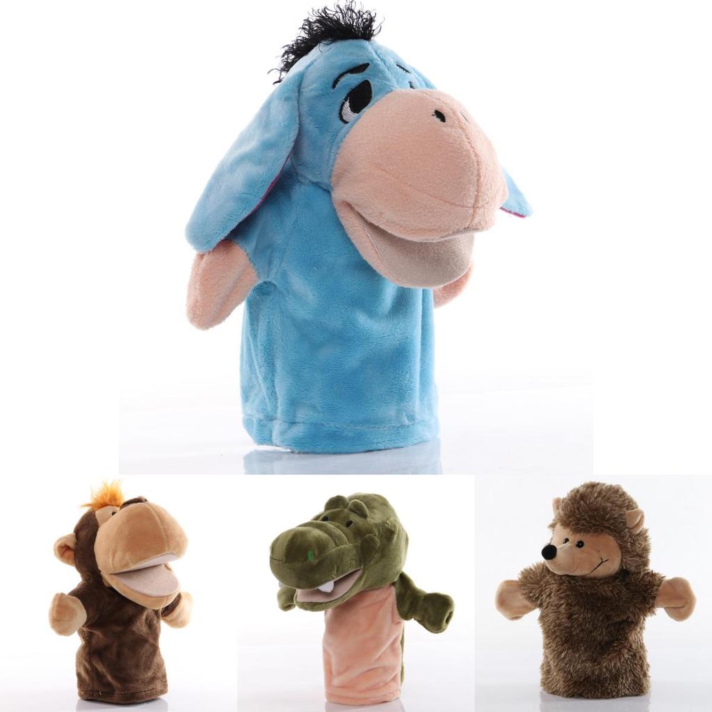 Großhandel Plüschtier Handpuppe Cartoon Tierpuppe mit beweglichem Mund interaktives Spielzeug für Kindergarten und Eltern-Kind-Interaktion 25 cm groß