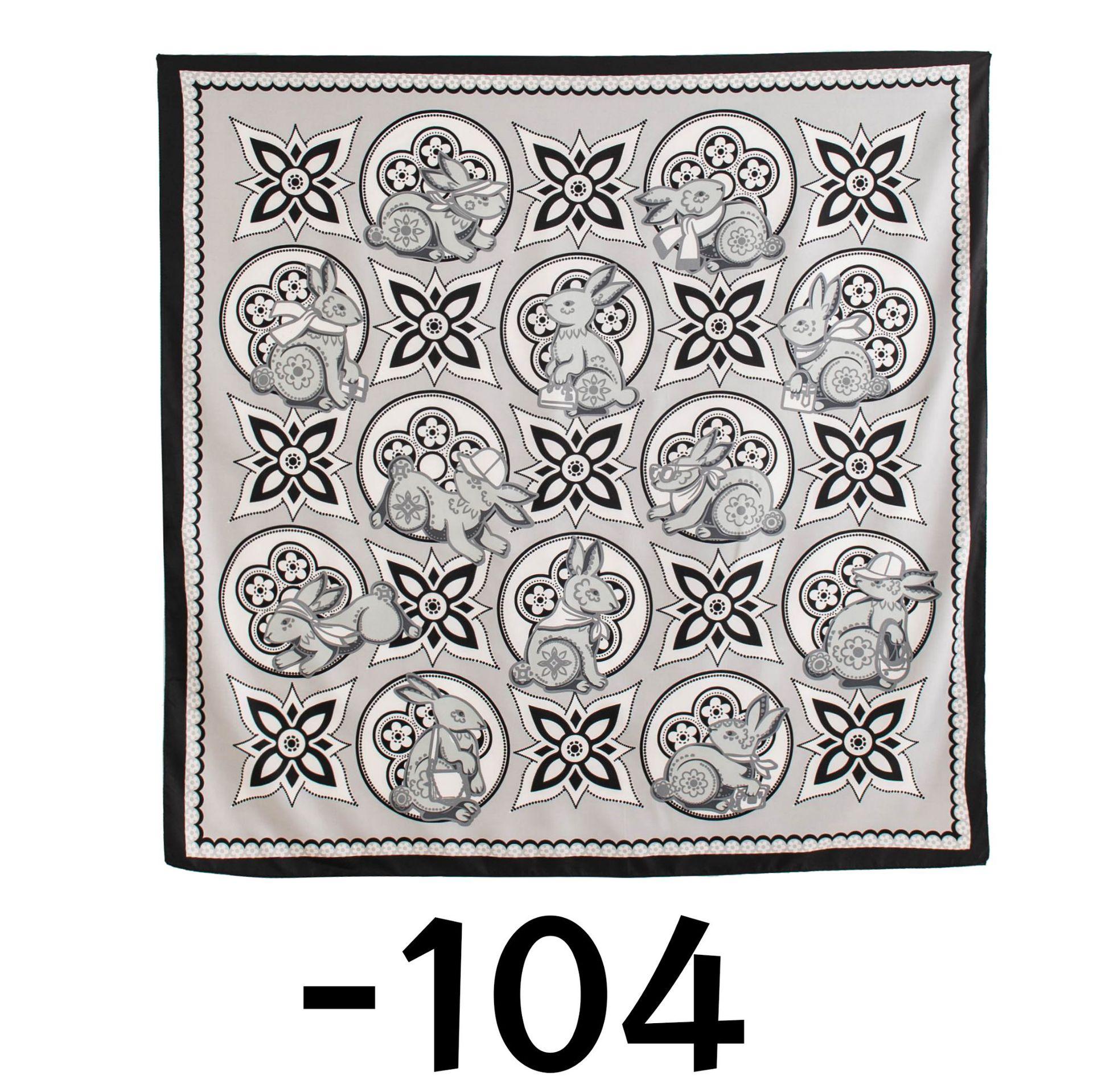 

Spring flower printed silk scarf square scarf high sense simple professional scarf women commuting versatile square scarf 90cm