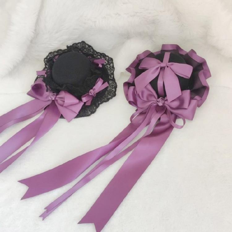 Elegant Lace Ladies Top Hat Gothic Bowlers Hat for Dress up Photo Shooting