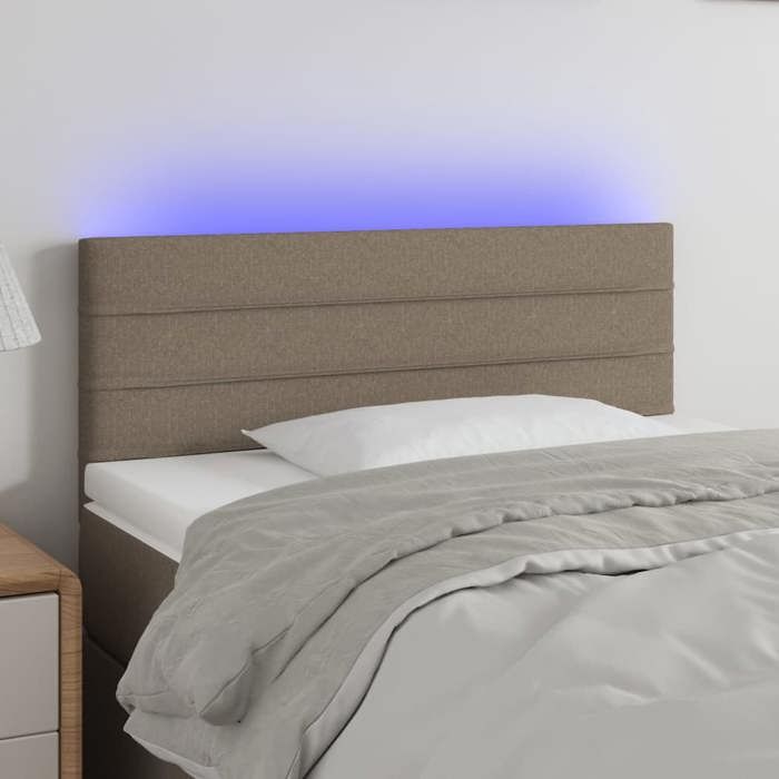 VidaXL LED Headboard Bedroom Furniture Single Bed Accessory Headboard Interior Taupe 3121738