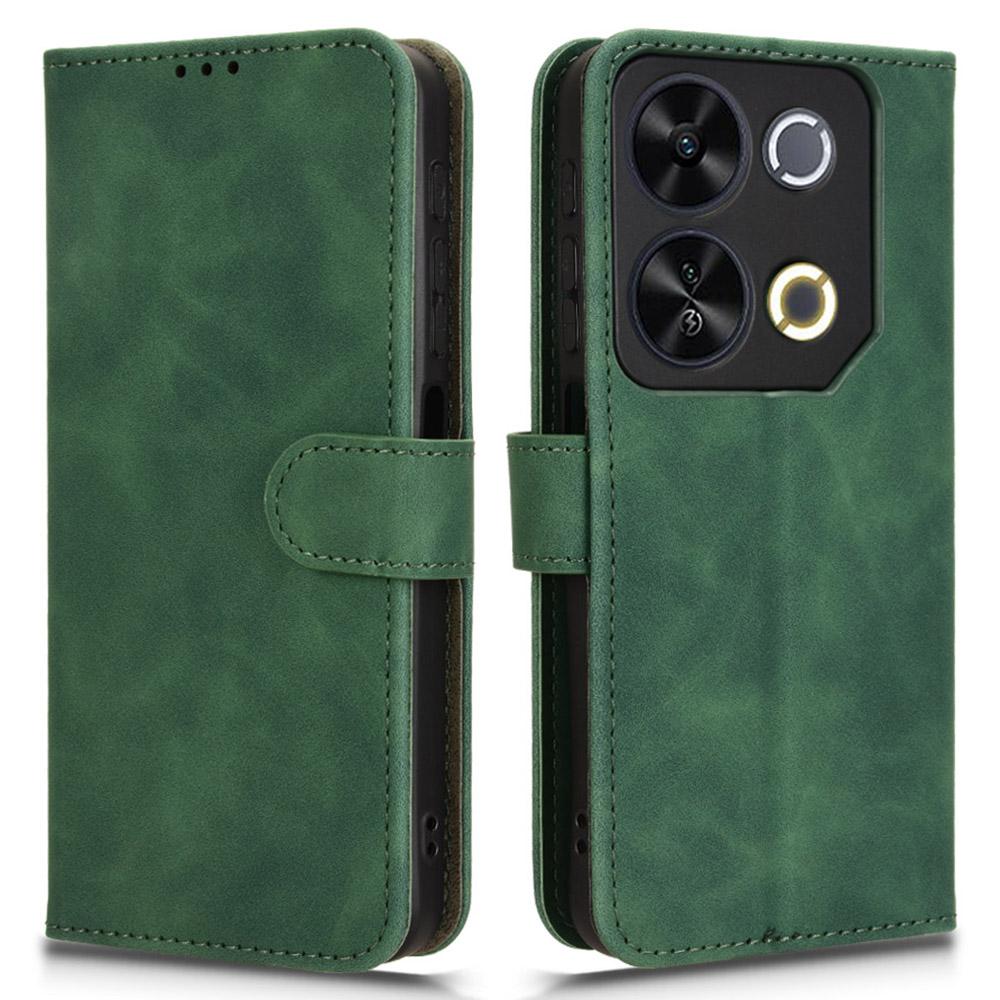 For Itel P65 Leather Case Skin-Feel Anti-Drop Wallet Flip Phone Cover