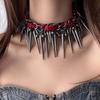 Trendy Cross Rivet Tassel Pearl Choker Necklace