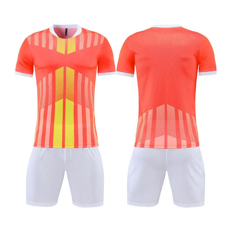 Short-sleeved Football Jersey Set The Same Long-sleeved Football Training Jersey Is A Team Breathable Competition Jersey.