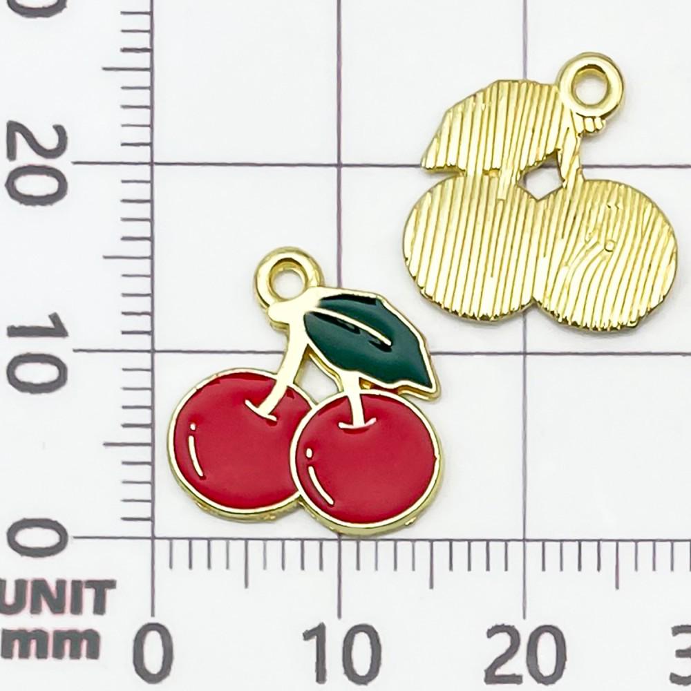 30 Colorful Fruit Enamel Pendants for DIY Jewelry - Apples, Watermelons, Cherries