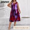 QICED Fashion Spring Autumn O-Neck Sleeveless   Casual Dresses
