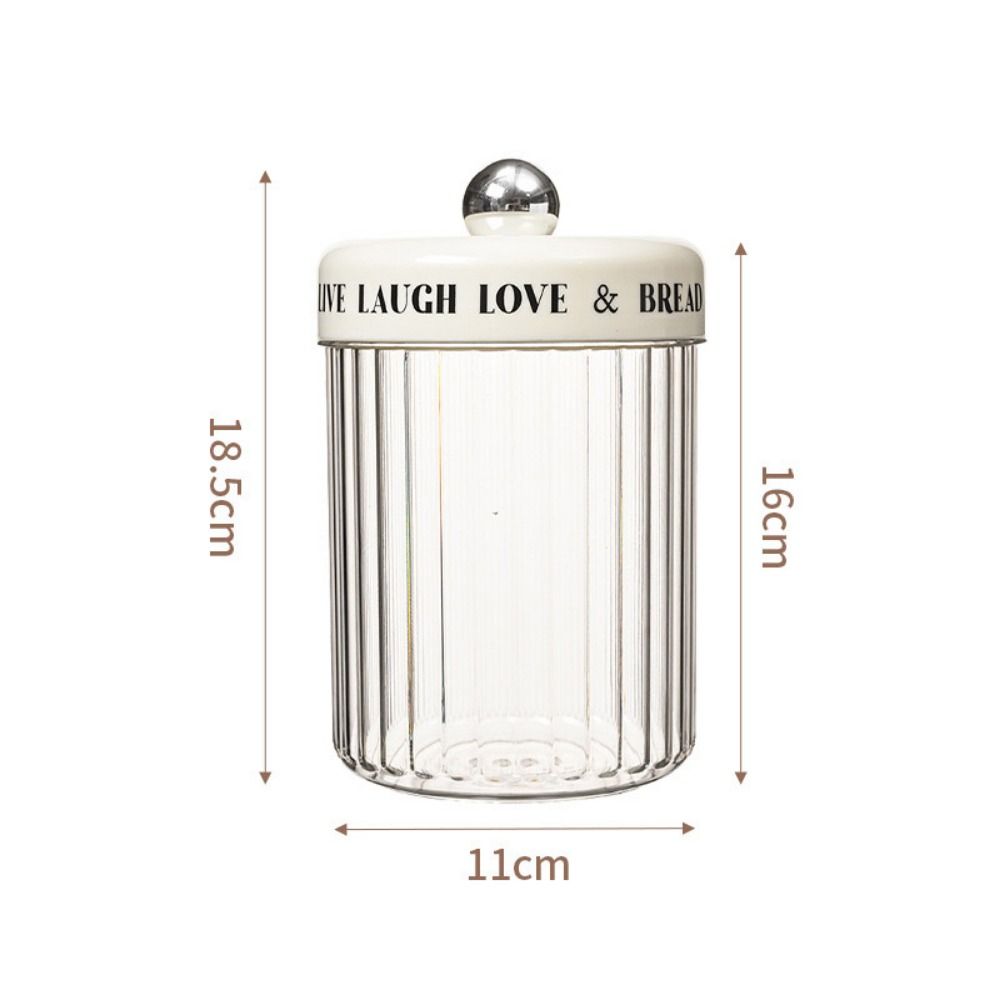 Sealed Plastic Grain Storage Organizer Round Tea Storage Jars Dry Goods Storage Boxes Beans