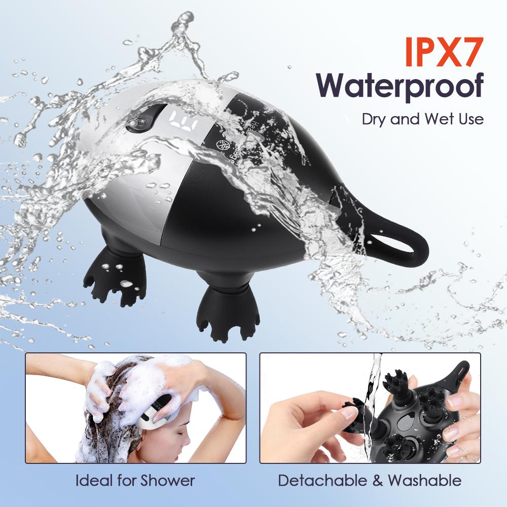 3 Gears Electric Head Kneading Massager Antistress Relax Body Neck Massage Promote Hair Growth Body Stress Relax Scalp Massager