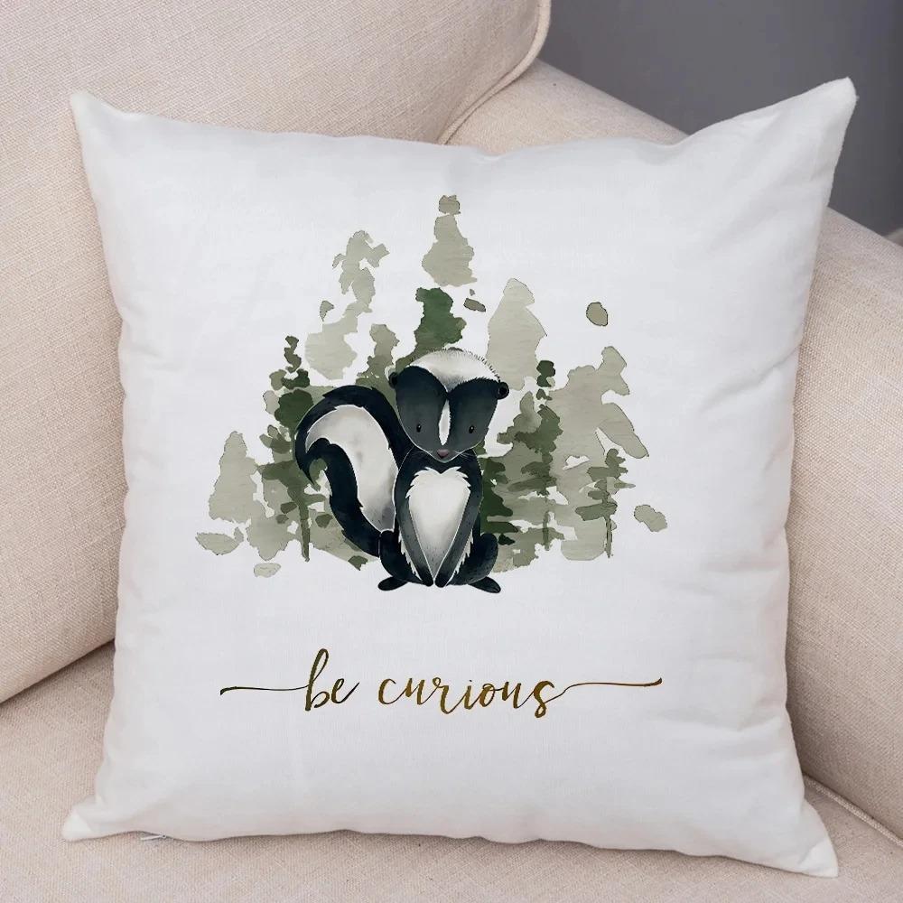 

Наволочка с изображением животных из мультфильмов, украшения для автомобилей, офисная, гостиная, диван, домашняя наволочка 40x40cm