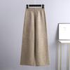 Autumn and Winter Women's Sweater Set Knitted Thickened Loose High Neck Sweater Wide Leg Pants Two-piece Set