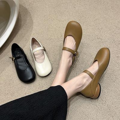 Pantofi mici din piele cu toc jos pentru toate anotimpurile, pantofi noi de primăvară și toamnă pentru bunici, Mary Jane, pot fi purtați ca pantofi simpli fără a obosi picioarele