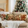 Christmas Gingerbread Man Pillowcase Printed Polyester 40/45/50cm Throw Pillowcover Decor Sofa Cushion Pillowslip Home Decor
