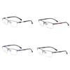 Unisex Metal Half Frame Men Women Plastic Lens Large Face Nearsighted Spectacles for Business Daily
