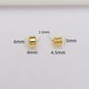14K Gold Plated Colorfast Smooth Surface Barrel Spacer Beads for DIY Handmade Bracelets & Necklaces