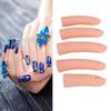 5 Stück Silikon Fingermodell Hohe Simulation Biegbares Gelenk Eingebetteter Nailart Übungsfinger für Nagelstudio
