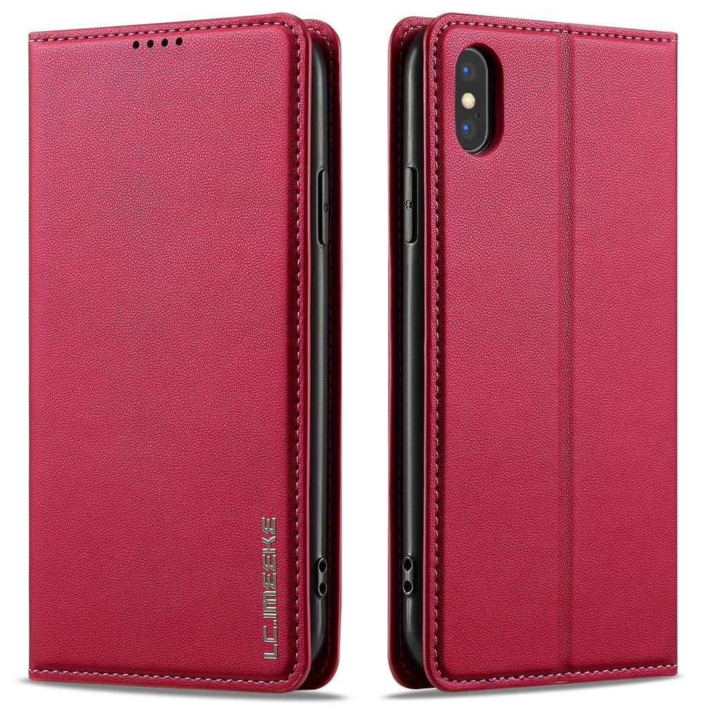LC.IMEEKE L1 Serie für iPhone XS Max Hülle PU Leder Brieftasche Ständer Schutzhülle