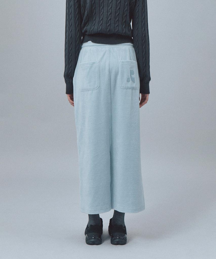 REST&RECREATION Velvet Maxi Skirt - Sky Blue