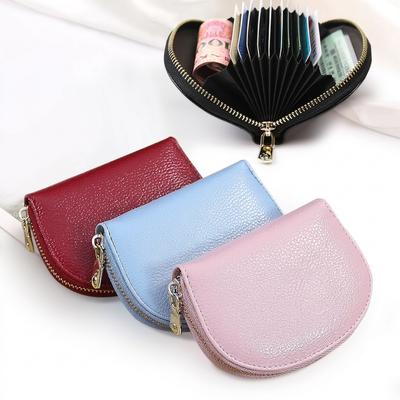 Coin Pocket Wallet Anti-Theft Accordion Card Holder Id Card Holder Customizable Pu Leather Card Holder For Shopping Short Trips