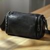 Men's Retro Genuine Leather Large Capacity Cylinder Shoulder Bag