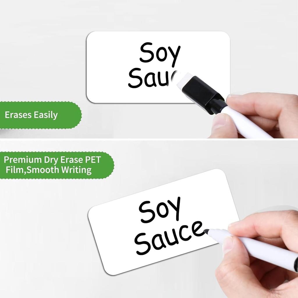 Reble Dry Erase Labels for Organizing, Storage Bin, Craft, Jars, Pantry Labels, Sticky Notes for Office School Home Gift Chioce, Removable (2x4