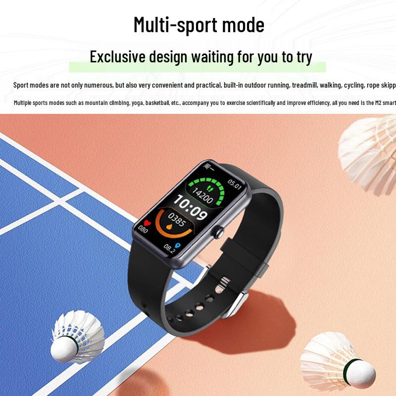 M2 Long Battery Waterproof Sports Smartwatch with NFC & Bluetooth for Health Monitoring