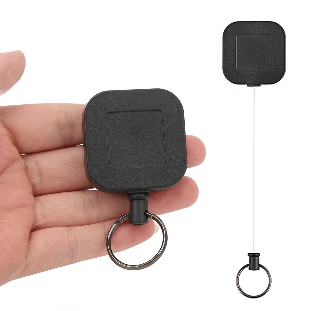 2Pcs Retractable Keychain Dirt Resistant Portable Stainless Steel Wire Anti Theft Key Chain