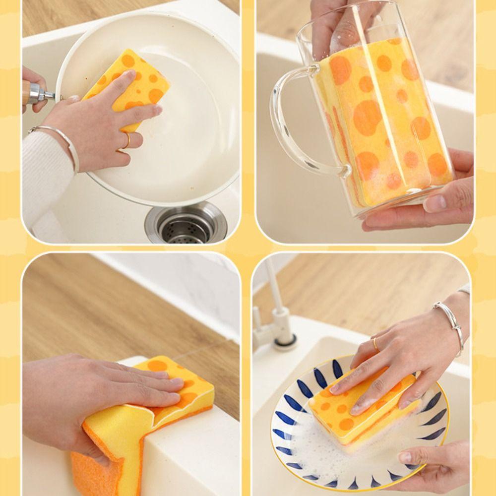 Thickened Sponge Sponge Scrubber Absorbent Kitchen Cleaning Sponge Kitchen Cleaning Tool