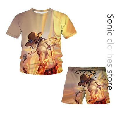 One Piece Tshirt Set Kids Sportswear Baby Boy Clohtes Girls Clothing T-shirt Shorts Men's Suit Summer Beach