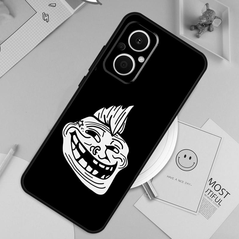 Troll Face Meme For OPPO Reno 4 5 6 7 8 Lite 10 Pro Reno 8T 4Z 5Z OPPO Find X3 Lite X2 Neo X6 X5 Pro Case