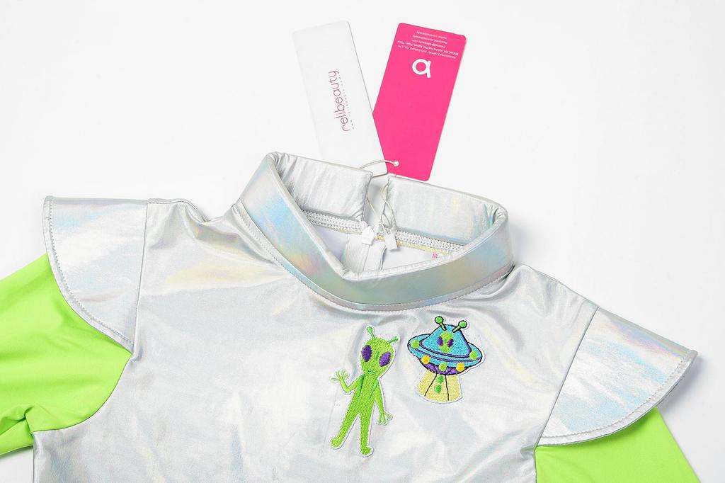 ReliBeauty Alien Halloween Costume for Perfect for and Stage Includes and Size 150 Girls, Events, Parties, Performances, Headband, Dress, Glasses,