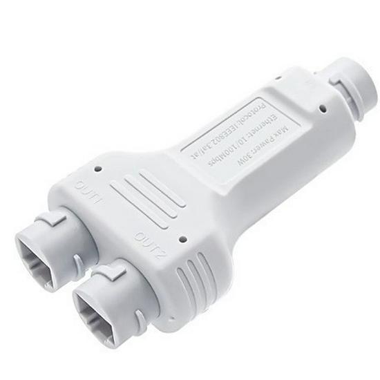 Waterproof Gigabit 1-to-2 National Standard PoE Repeater with Dual Outputs