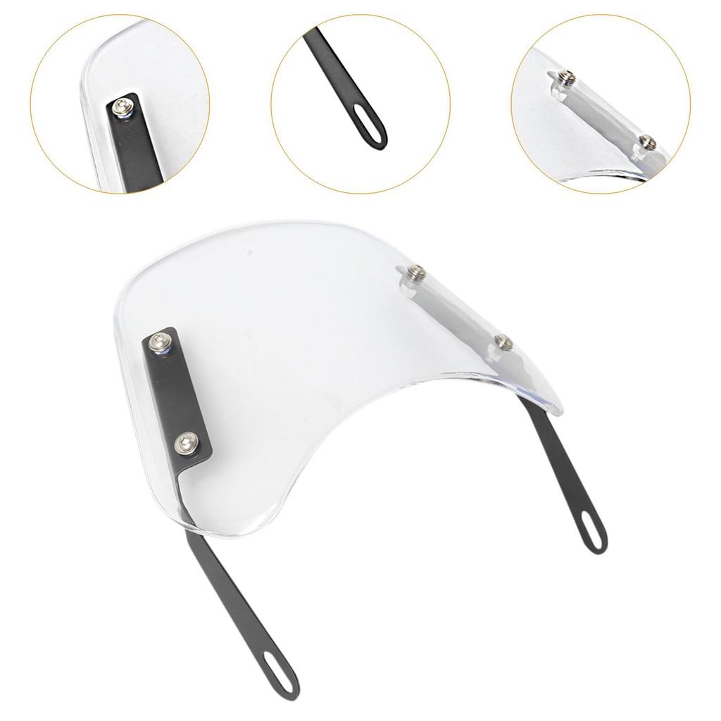 Motorcycle Windshield Motorbike Supplies with Mount Wind Deflector for E