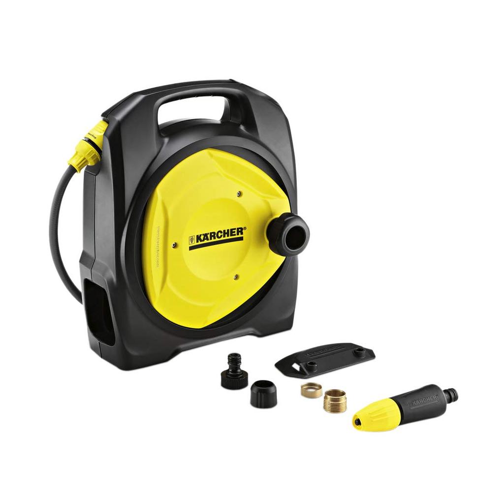 KARCHER Compact Hose Reel with Universal Fitting for (Large) High-Pressure Washers, 2.645-292.0