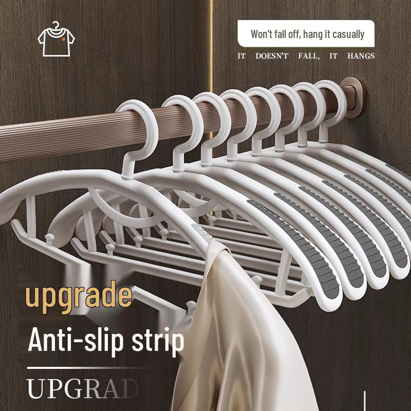 High-End Non-Slip Half-Round Plastic Clothes Hanger - Anti-Shoulder Marks