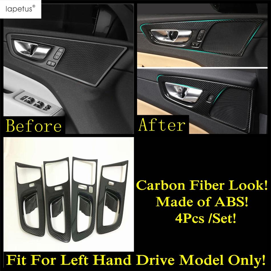 Dashboard AC Air / Window Lift / Handle Bowl / Head Lamp Cover Trim Carbon Fiber Interior Accessories For VOLVO XC60 2018 - 2024