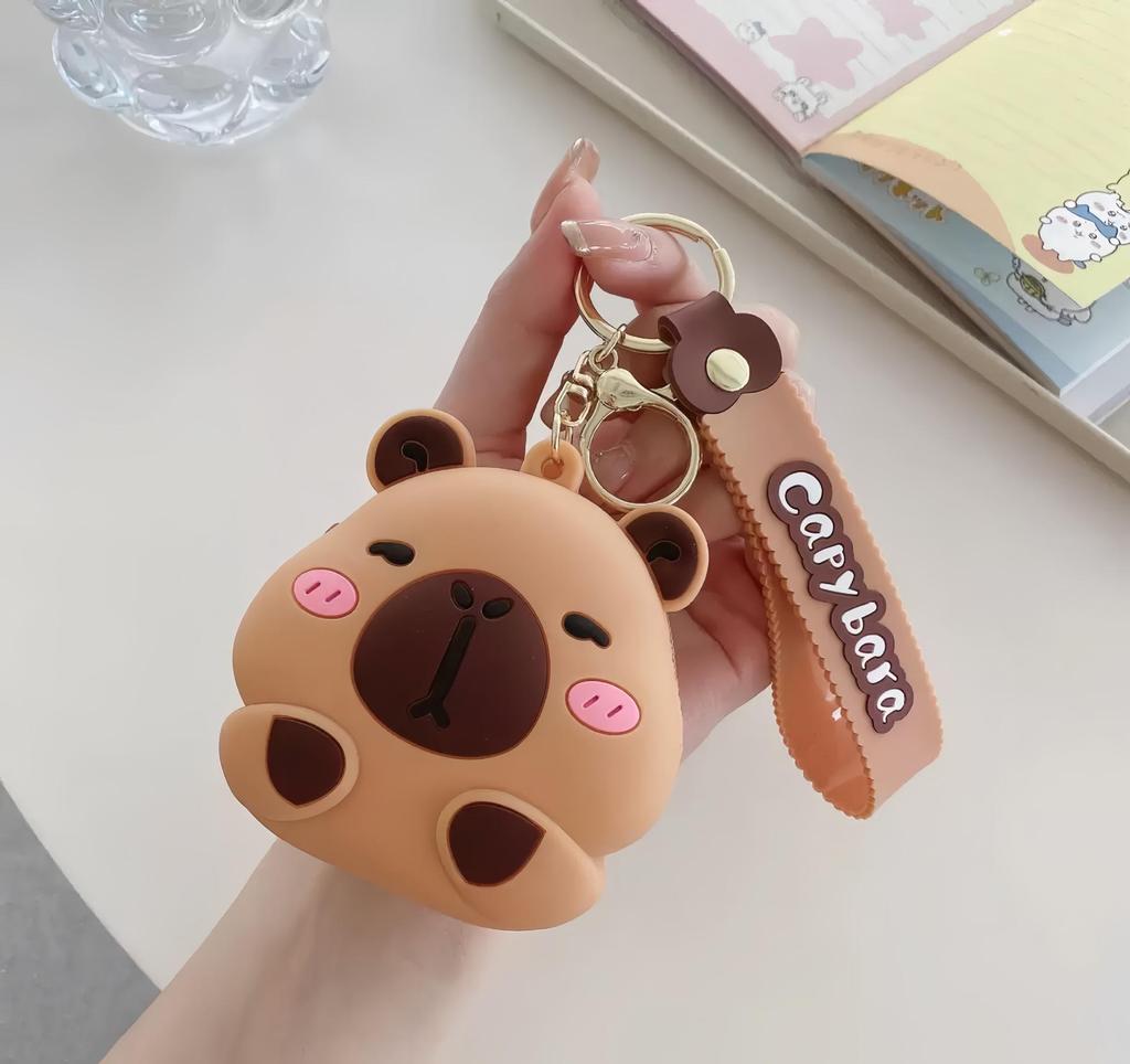 Rozkošná silikonová peněženka na mince s kapybarou - Roztomilý kreslený design pro děti