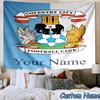 Custom Name Coventry City Crest Design Printed Tapestry, for Bedroom,Livingroom, dormitory, Large Wall Decor, Fabric Decor Fan Birthday Gifts