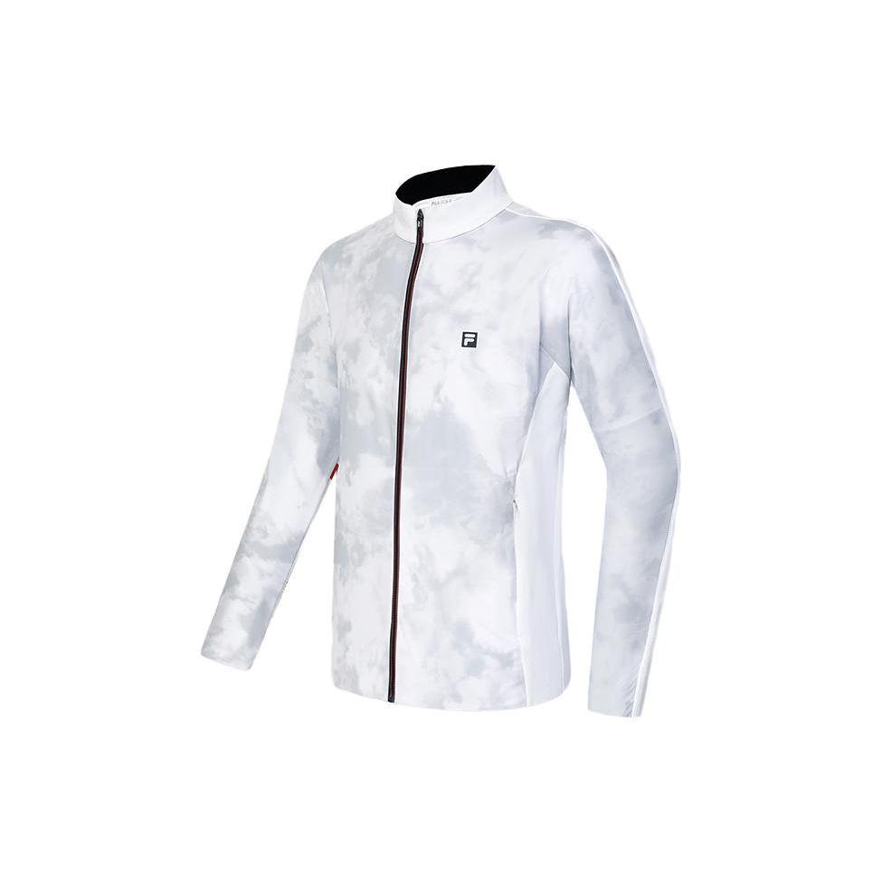 

FILA Golf Series Gradient Zipper Stand Collar Jacket Men jackets Jade-White A11M345406F-WT M