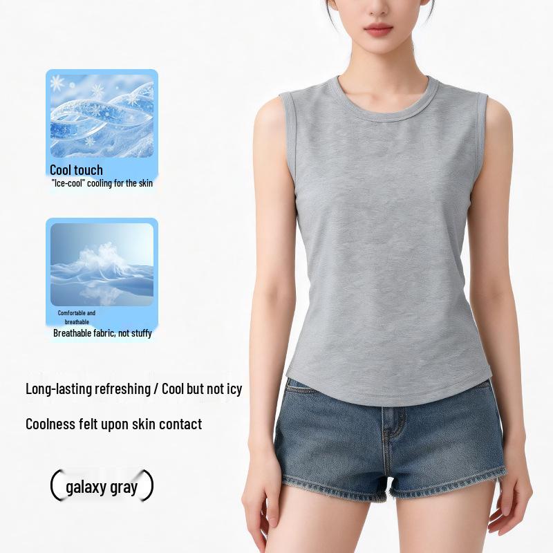 Women's Soft Lyocell Tencel Vest - High Stretch, Cool, Solid Color, Casual Inner Top for Summer